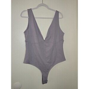 REORIA Women’s Sexy Plunge Deep V-Neck Backless Bodysuit Size XXL